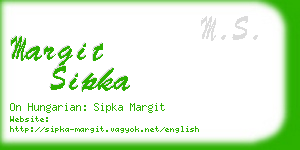 margit sipka business card